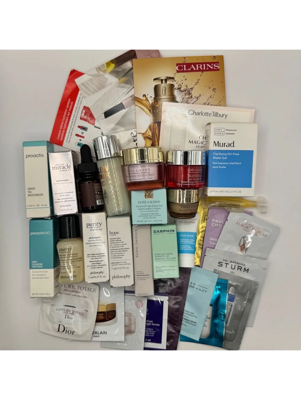 Lot of over 30 High End Luxury Deluxe Skincare Samples Travel Sephora Ulta NEW